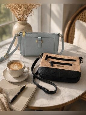 Bundle of 2 Stylish EUC
Crossbody Fashion Bags, Stone & Co. + Unbranded Blue Bag